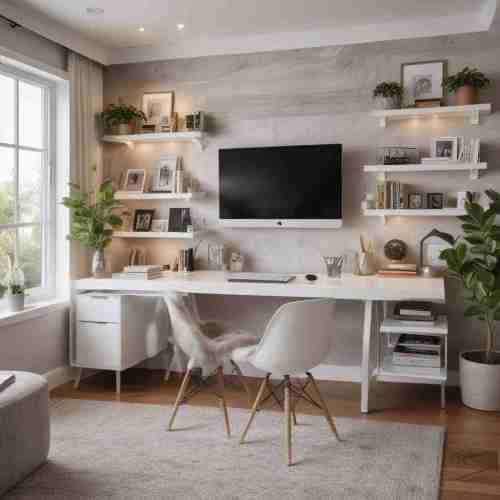 34 Stylish Home Office Decor Ideas to Spark Focus & Creativity 26 Technology Integration 1