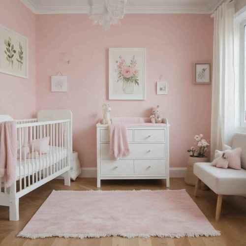 36 Adorable Baby Girl Nursery Ideas for Stylish Small Spaces 17 Baby Friendly Rugs 1
