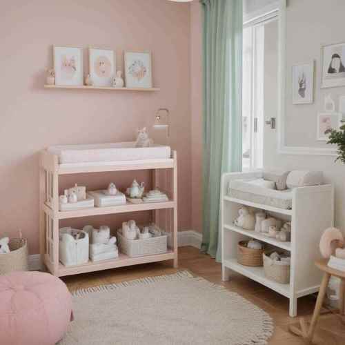 36 Adorable Baby Girl Nursery Ideas for Stylish Small Spaces 18 Compact Changing Table