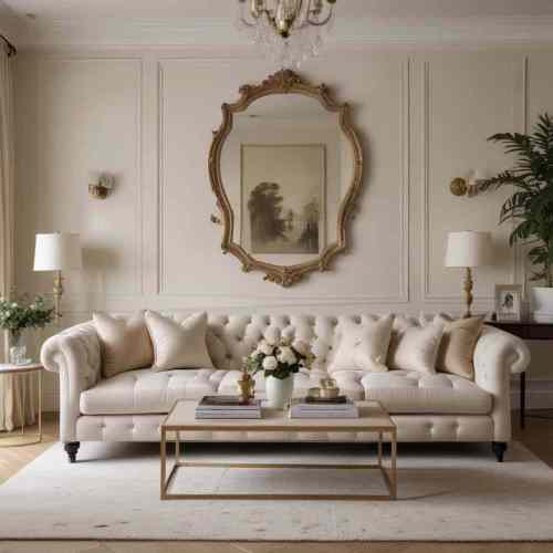Neutral Sofas with Tufting
