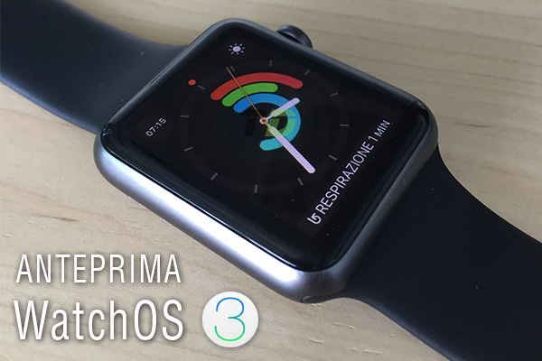 WatchOS 3 beta 1