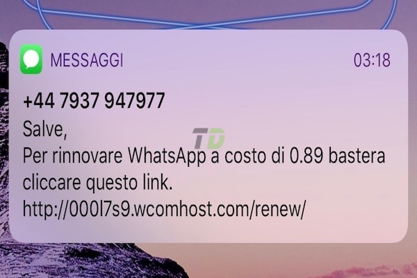 WhatsApp Truffa
