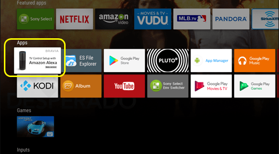 Sony TV Amazon Alexa