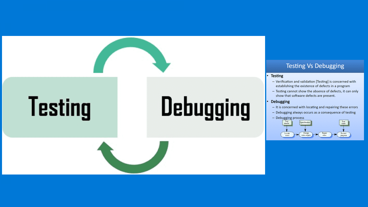 Difference between testing and debugging