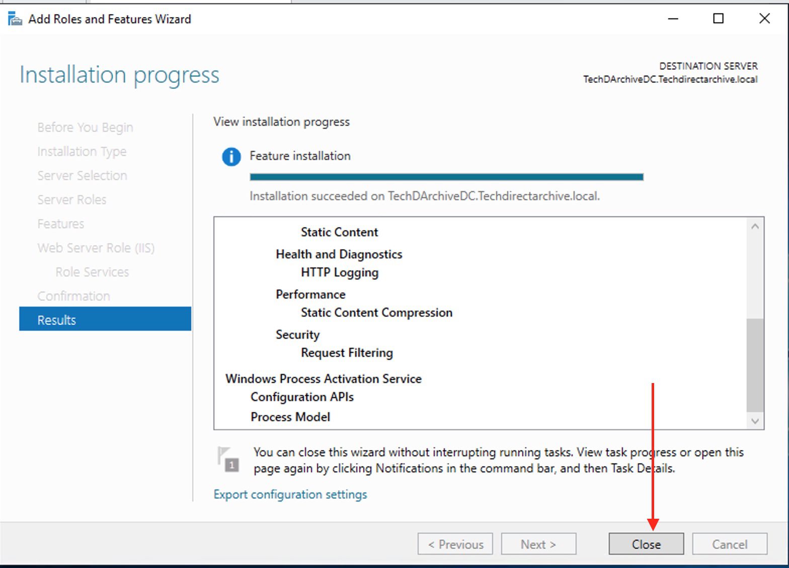 Add and remove IIS Web Server on Windows Server