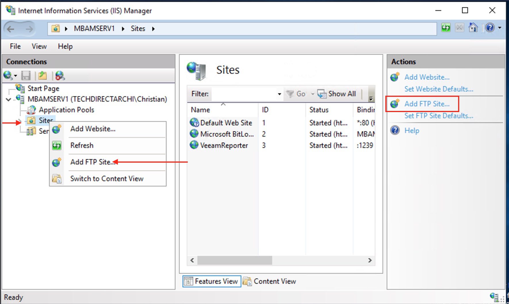 How to install and configure an FTP Server on Windows Server