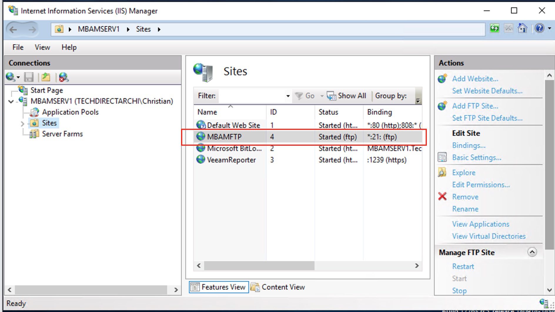 How to install and configure an FTP Server on Windows Server