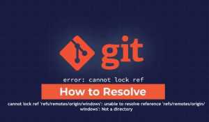 Error: cannot lock ref ‘refs/remotes/origin/windows’: unable to resolve ...