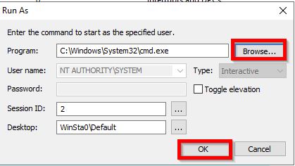 Run a Program in Windows as the Local System Account