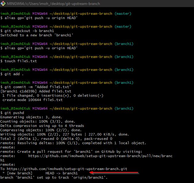 How to set up and use an upstream branch in Git