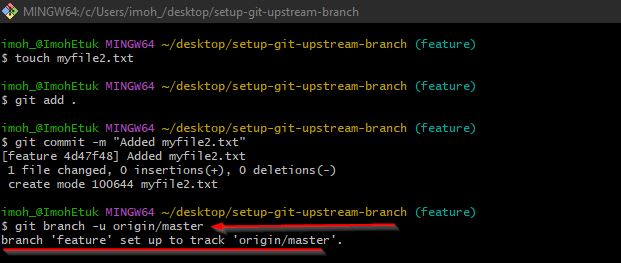 How to set up and use an upstream branch in Git