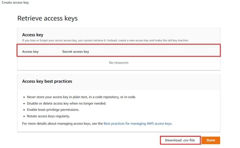 Retrieve-the-access-key