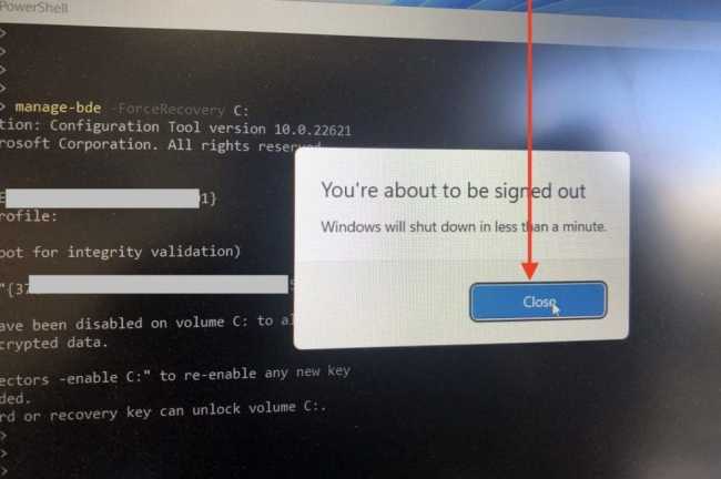 FoceBitLockerRecovery