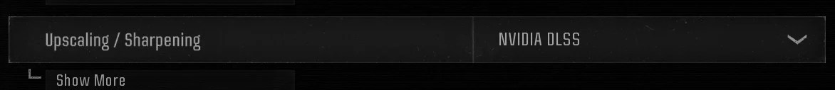 Black Ops 6 Upscaling and Sharpening menu with NVIDIA DLSS selected