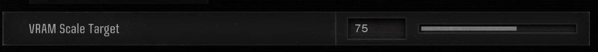 Black Ops 6 VRAM Scale Target set to 75