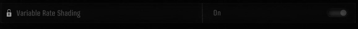 Black Ops 6 Variable Rate Shading option shown locked