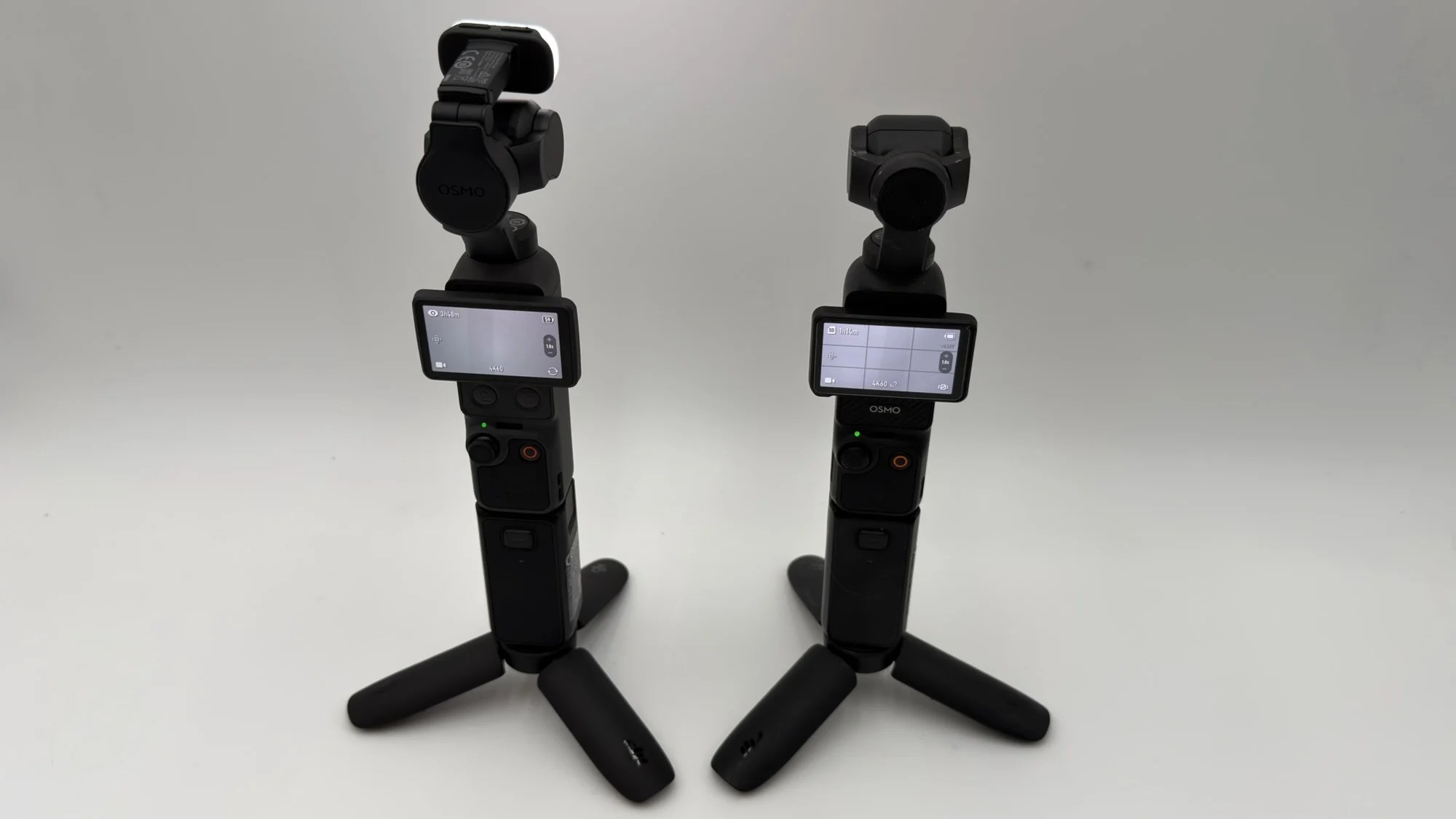 Osmo Pocket 4 (left) vs Osmo Pocket 3 (right)