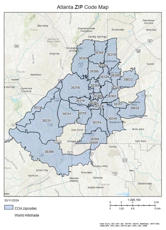 Zip Code Map Atlanta Afp Cv - Amazing Minimal Background - Retina