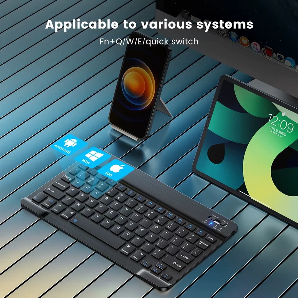 006 Bluetooth-compatible Keyboard For Android IOS Windows Slim Mini Wireless Keyboard For PC iPad Tablet Phone Keyboard