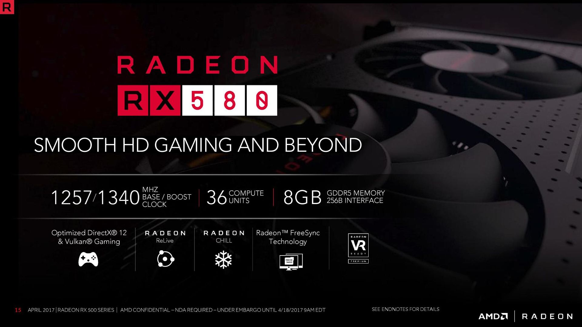 AMD Radeon RX 580 launched with 8 GB DDR5 VRAM