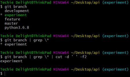 git branch grep