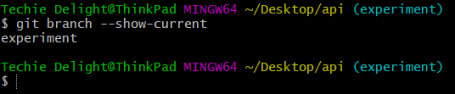 git branch --show-current