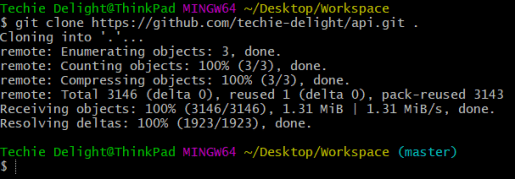 git clone .