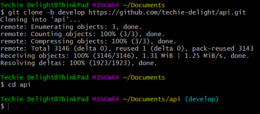 git clone -b