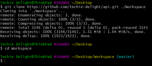 git clone directory