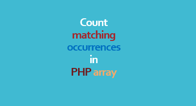 Count matching occurrences in php array