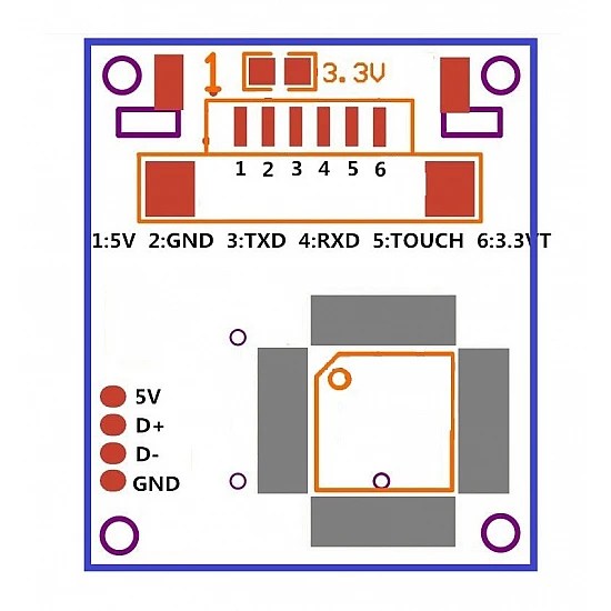 R307 Optical Fingerprint Reader