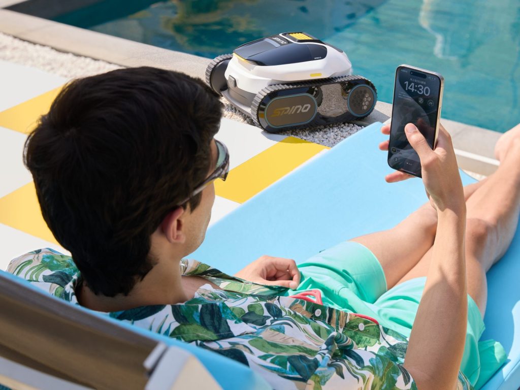 MAMMOTION SPINO E1 robotic pool cleaner mobile app controls