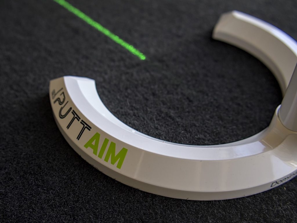 Close up of the PuttAIM+ base with cup built in -- Techigar