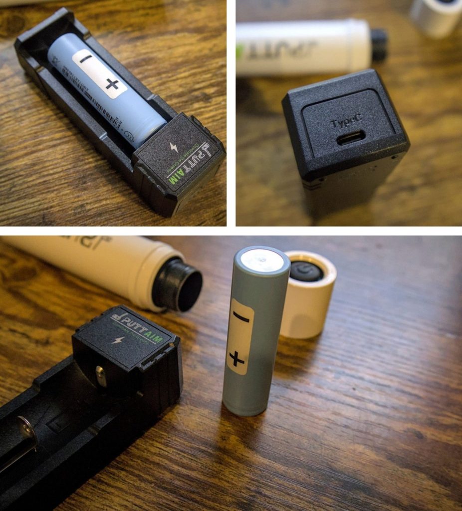 PuttAIM+ battery charger and detached from laser -- Techigar