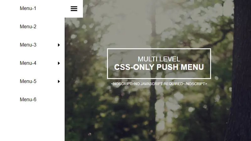 Slide Menu Built With Css Tech All - Colorful Picture Collection - 4K Quality
