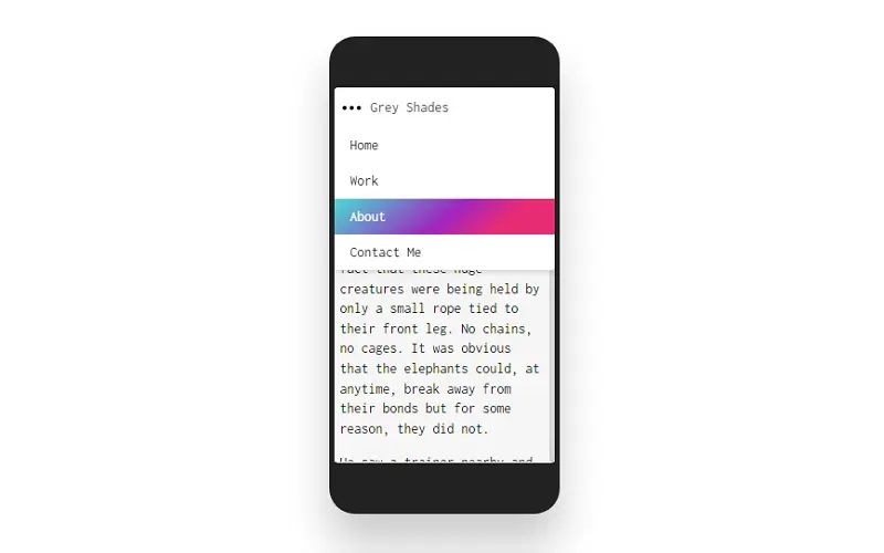 15 Css Mobile Menus - Premium Dark Pattern Gallery - High Resolution
