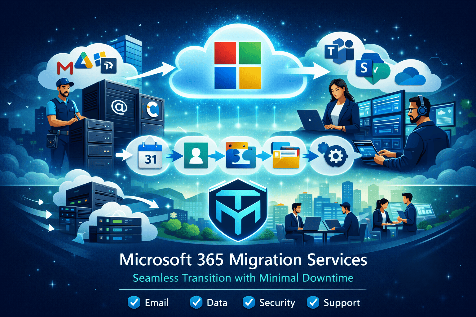 Microsoft 365 migration service illustration