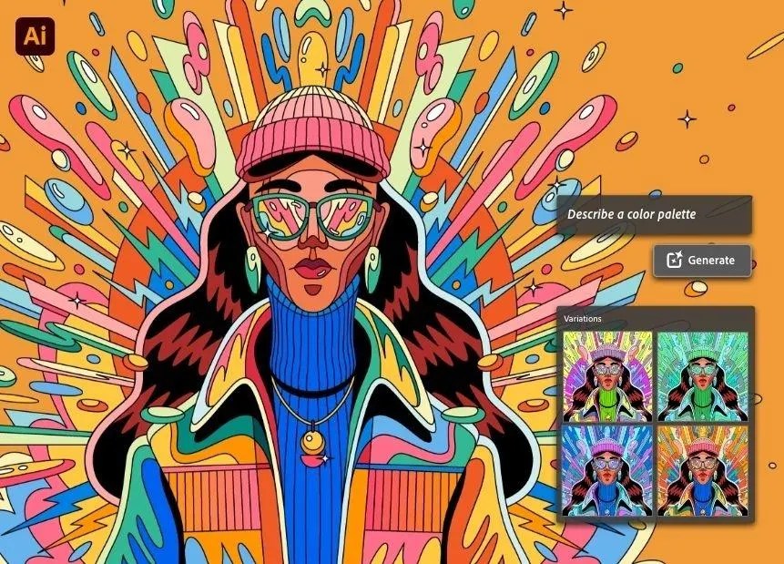 Adobe Generative AI image on tech media maven