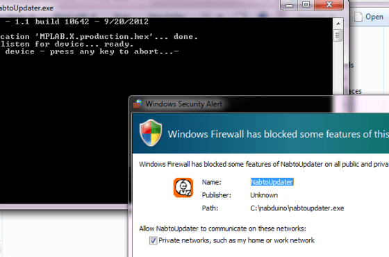 nabtoupdater firewall allow