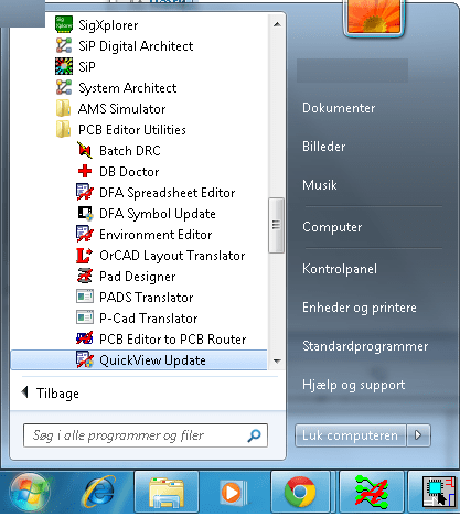 start quickview update