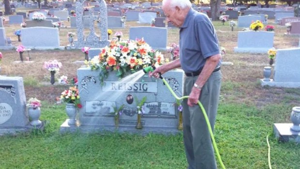 Soldier’s Grave Plot is Noticeably Greener and Mom Learns a Stranger has Been Secretly Visiting.