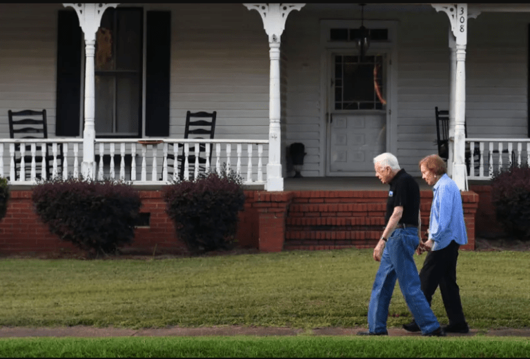 Jimmy Carter, a former president, shops at the neighborhood Dollar General and resides in a $210,000 home.