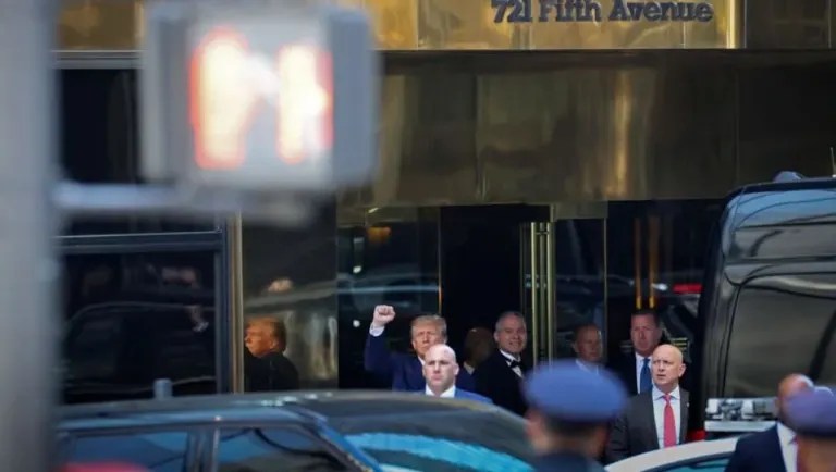 In a historic arrest, Donald Trump has given up, but not before having the final say.