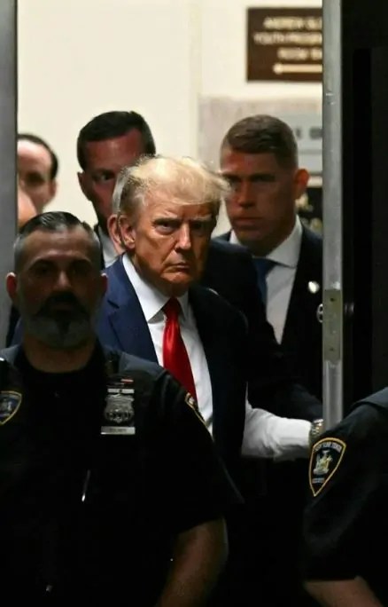 Donald Trump enters a not guilty plea to 34 felony counts of fabricating financial records.