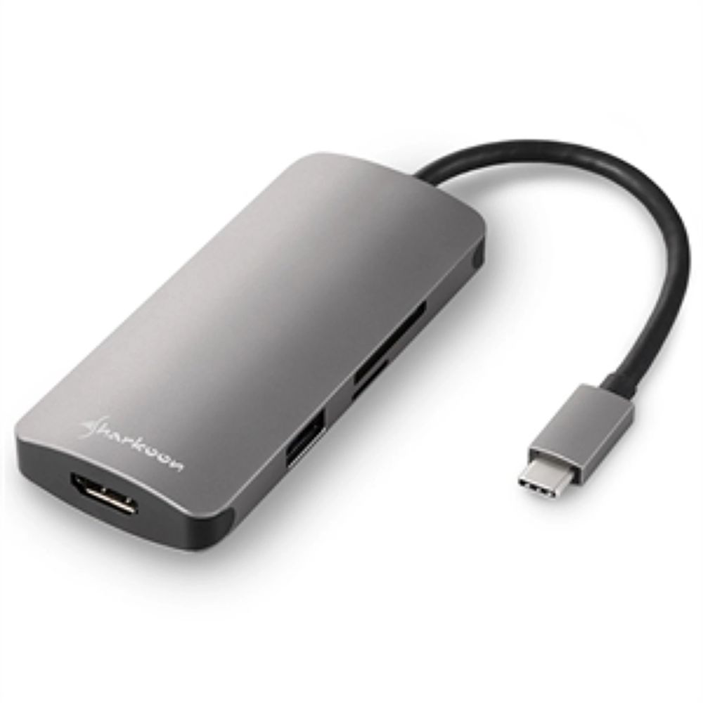 Sharkoon USB-C Docking Station με HDMI 4K PD Γκρι (MPADG) (SHRMPADG)