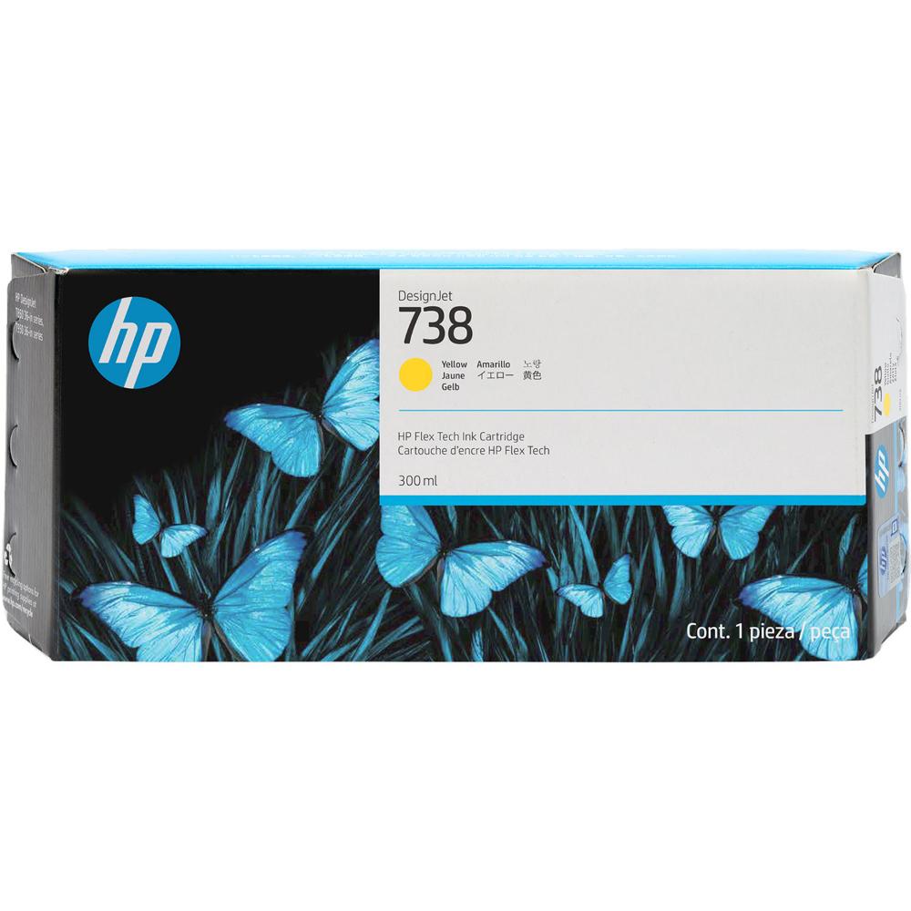 HP Μελάνι Inkjet No.738 300-ML Yellow DesignJet (676M8A) (HP676M8A)