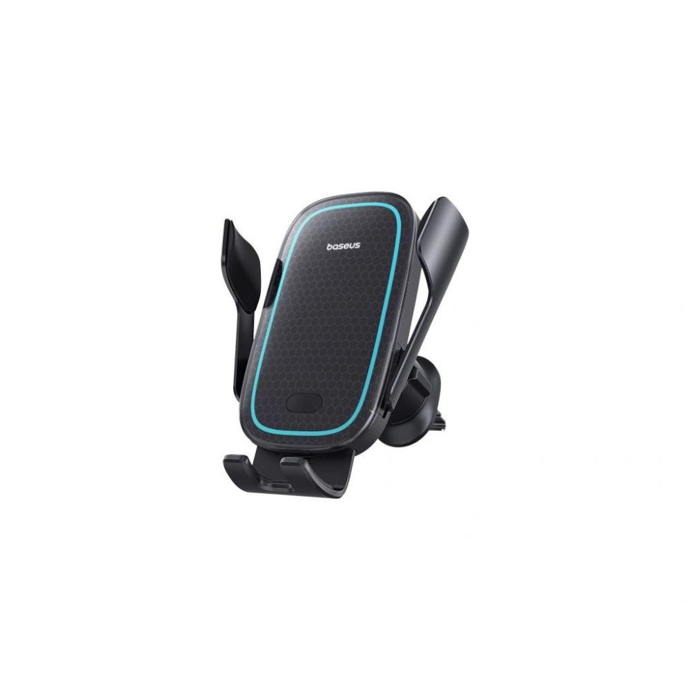 Baseus Βάση Κινητού για το Αυτοκίνητο με Ασύρματο Φορτιστή MilkyWay Pro 15W Μαύρο (C40357000111-00) (BASC40357000111-00)