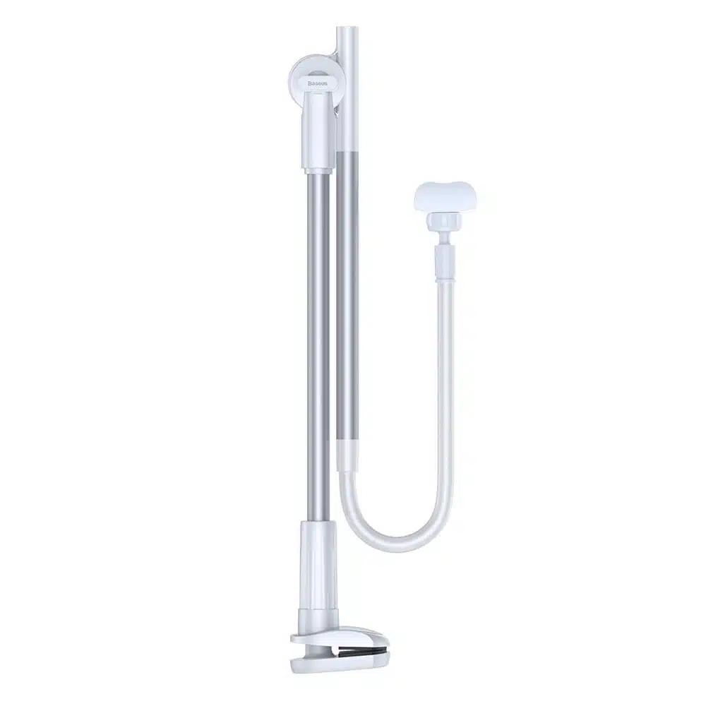 Baseus Βάση Smartphone/Tablet με Βραχίονα και Κλιπ Ασημί/Λευκό (SULR-0S) (BASSULR-0S)