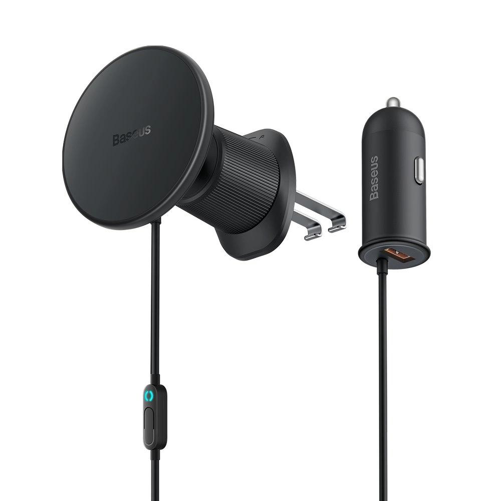 Baseus Βάση Κινητού Αυτοκινήτου CW01 με Μαγνήτη και Ασύρματη Φόρτιση Μαύρη (C40141000111-01) (BASC40141000111-01)