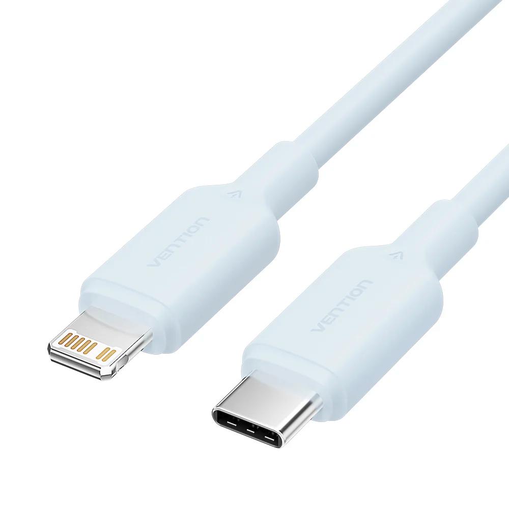 VENTION Type-C Male to Lightning Male 3A Cable 1M Blue PVC Type (LAKSF) (VENLAKSF)